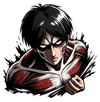 Attack On Titan - Eren 2 - Lipdukų gamyba ir prekyba | Lipdukai internetu