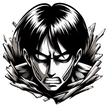 Attack On Titan - Eren 4 - Lipdukų gamyba ir prekyba | Lipdukai internetu