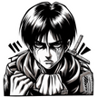 Attack On Titan - Eren - Lipdukų gamyba ir prekyba | Lipdukai internetu