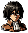 Attack On Titan - Mikasa 2 - Lipdukų gamyba ir prekyba | Lipdukai internetu