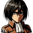 Attack On Titan - Mikasa 2 - Lipdukų gamyba ir prekyba | Lipdukai internetu