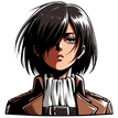 Attack On Titan - Mikasa 3 - Lipdukų gamyba ir prekyba | Lipdukai internetu