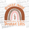 Positive mind positive vibes - tekstinis - Lipdukų gamyba ir prekyba | Lipdukai internetu