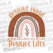 Positive mind positive vibes - tekstinis - Lipdukų gamyba ir prekyba | Lipdukai internetu