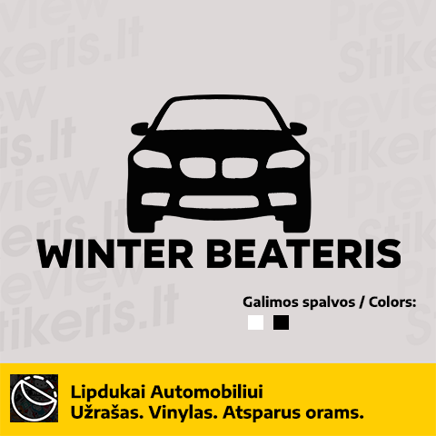 Sticker on the car - Winter beater