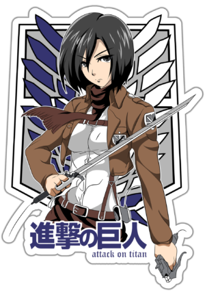 Attack on Titan Mikasa lipdukas