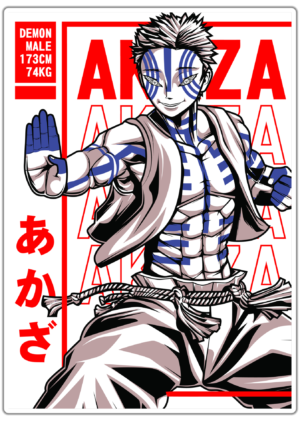Demon Slayer Akaza lipdukas