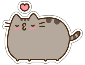 Pusheen katė lipdukas