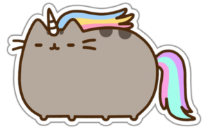 Pusheen vienaragis lipdukas