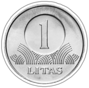 1 Litas lipdukas