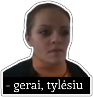 - gerai, tylėsiu lipdukas