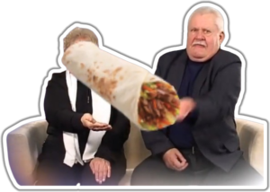 Burrito metimas lipdukas