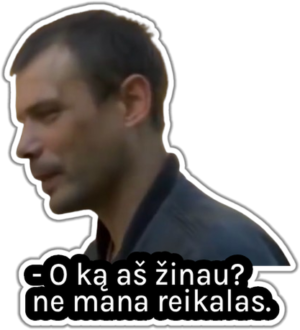 O ką aš žinau? lipdukas