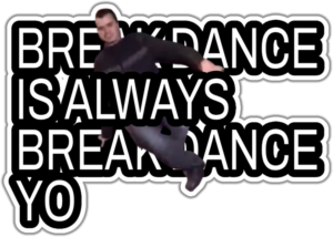 Breakdance lipdukas