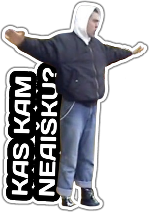 Kas Kam Neaišku? lipdukas