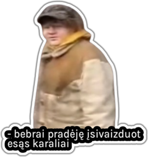 Bebrai pradėjo įsivaizduot esąs karaliai lipdukas
