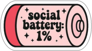 Socialinė baterija: 1% lipdukas