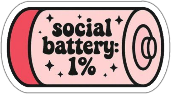 Socialinė baterija: 1% lipdukas