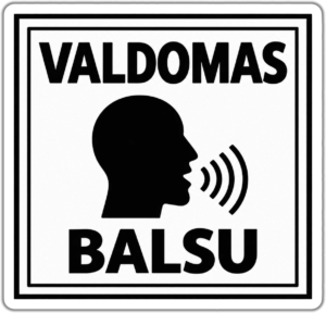 valdomas balsu lipdukas
